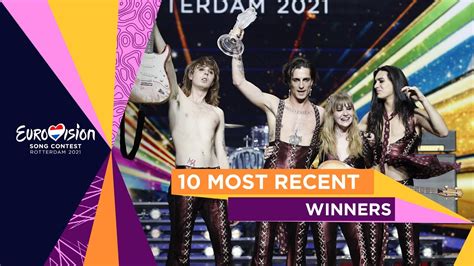 The 10 Most Recent Winners of the Eurovision Song Contest: .